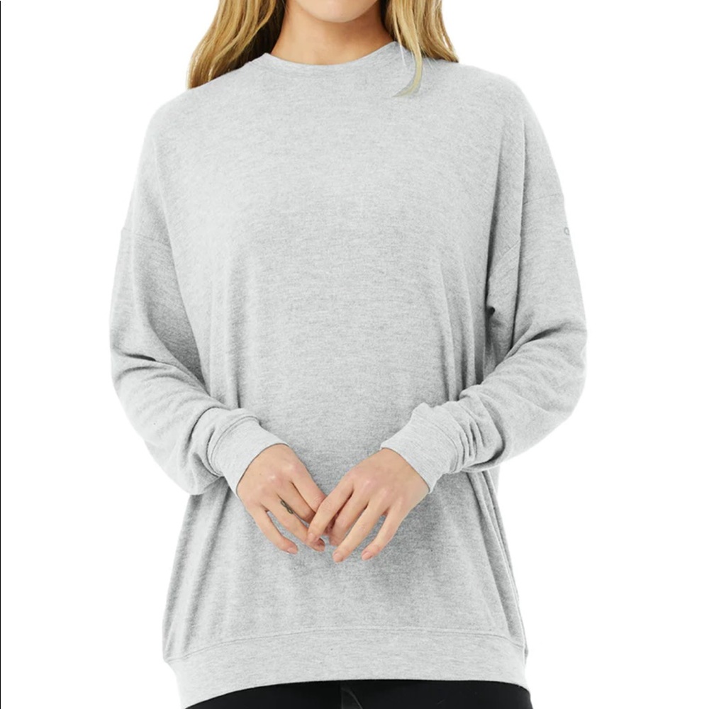 NWT ALO Soho Pullover in Dove Grey